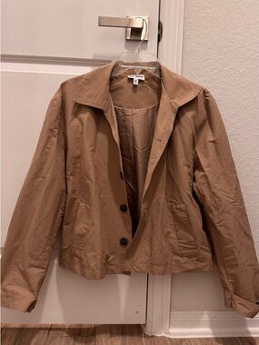 Steve Madden Tan Women's Lightweight Trench Crop Jacket